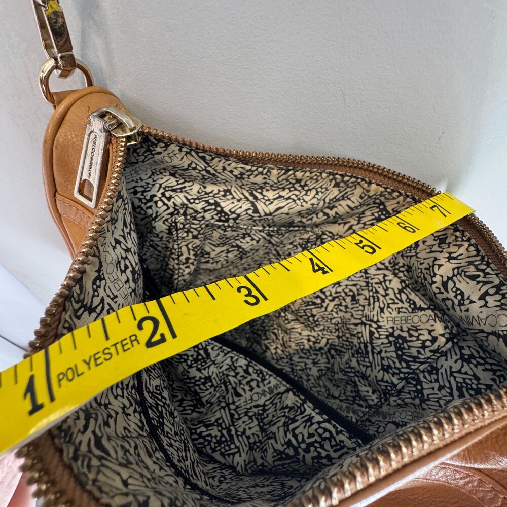 Rebecca Minkoff MAC Crossbody Bag Tan Leather Studded Chain Strap - Picture 14 of 14